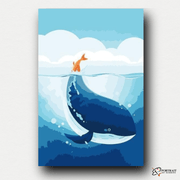 Orange Whale Tail -  Paint by Numbers Kit for Adults -  Portrait By Numbers