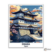 Osaka Travel Poster -  Paint by Numbers Kit for Adults -  Portrait By Numbers