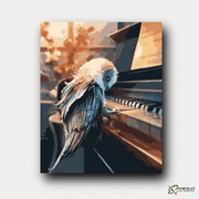 Owl Playing Piano -  Paint by Numbers Kit for Adults | Relaxing DIY Art Gift | -  Portrait By Numbers