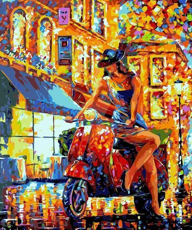 Acrylic Canvas Painting | Italian Scenery Painting | Portrait By Numbers