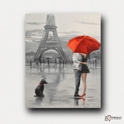 Paris Lovers -  Paint by numbers Kit -  Portrait By Numbers