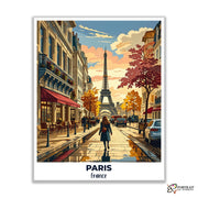 Paris Travel Poster -  Paint by Numbers Kit for Adults -  Portrait By Numbers