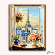 Parisian Serenity -  Paint by Numbers Kit for Adults -  Portrait By Numbers