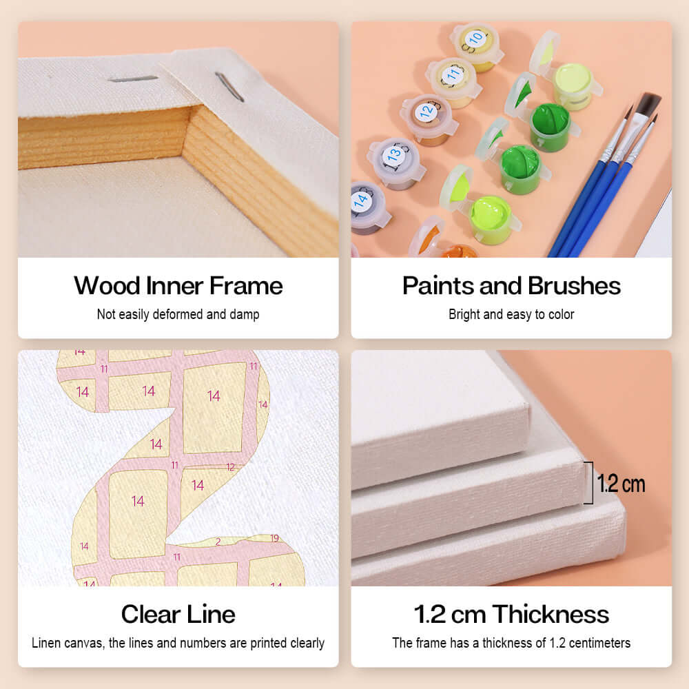 Pattern ABCs (Alphabet) -  Paint by numbers Kit -  Portrait By Numbers