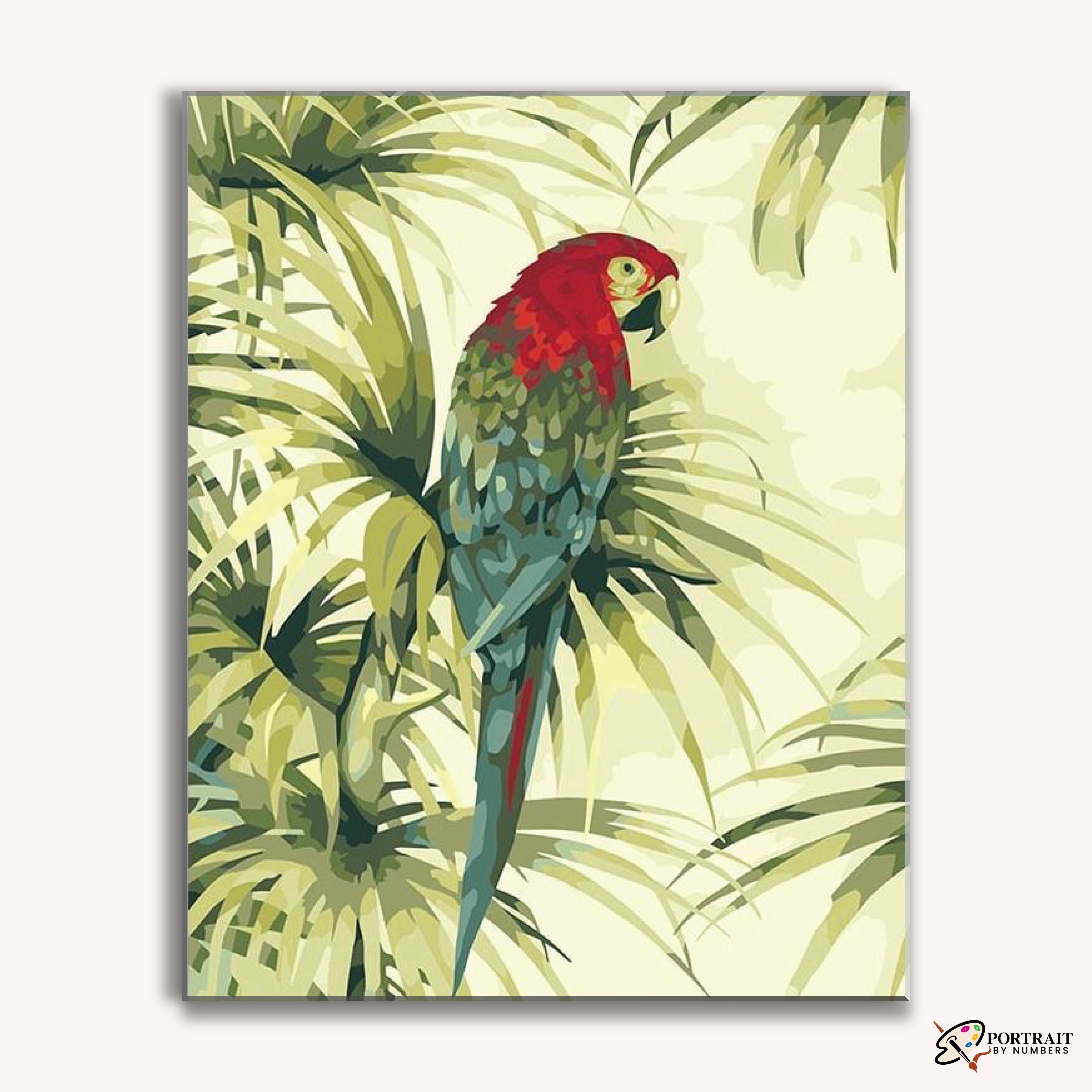 Peaceful Parrot -  Paint by Numbers Kit for Adults -  Portrait By Numbers