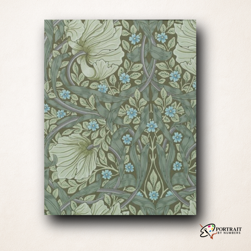 Pimpernel - William Morris -  Paint by numbers -  Portrait By Numbers