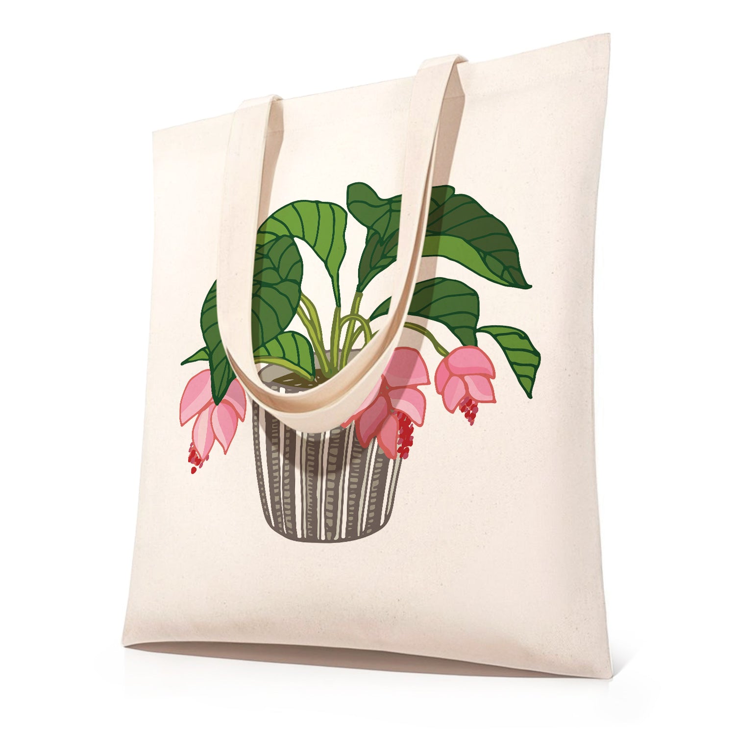 Pink Bloom Planter Bag -  Paint by Numbers Kit for Adults -  Portrait By Numbers