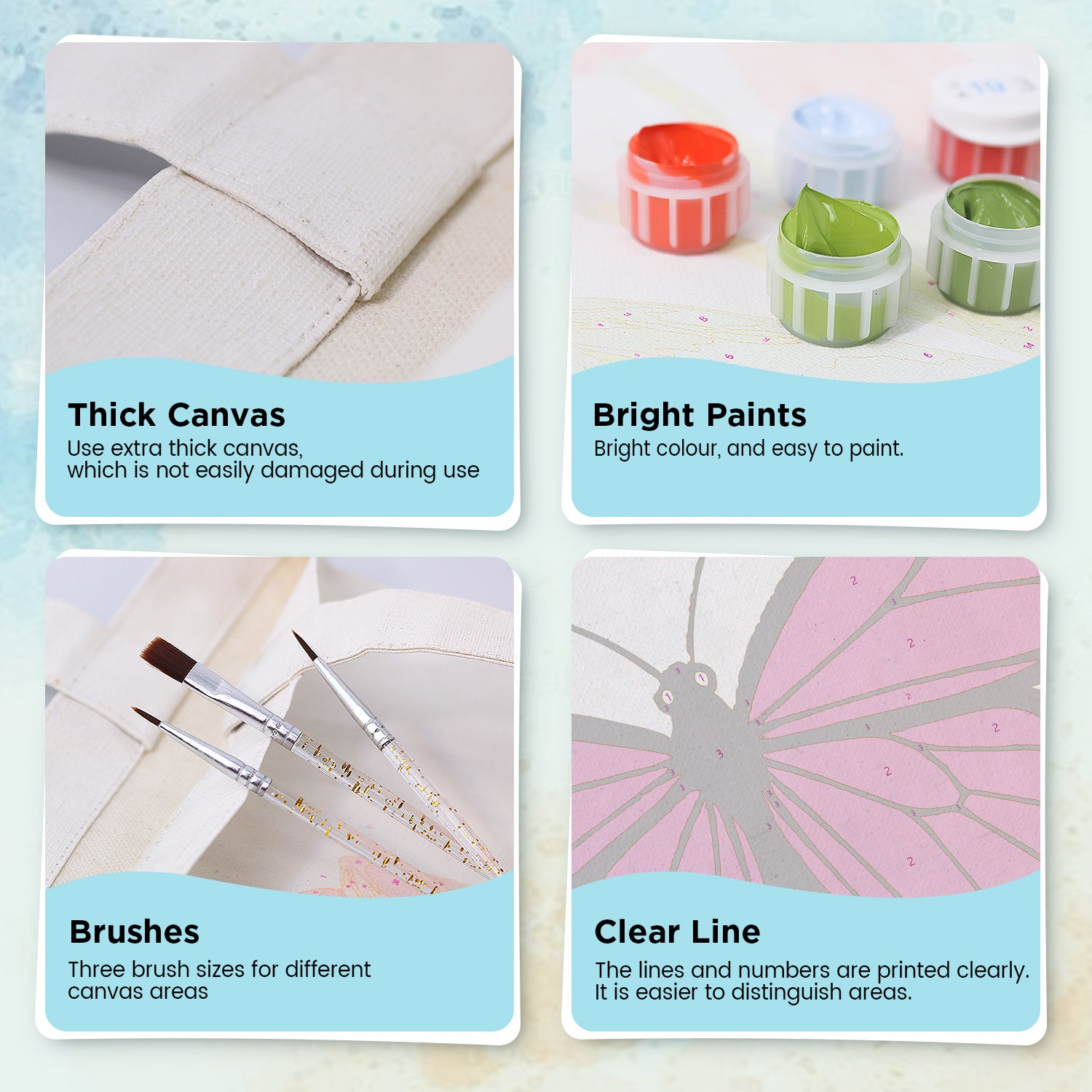 Pink Butterfly Bag -  Paint by Numbers Kit for Adults -  Portrait By Numbers