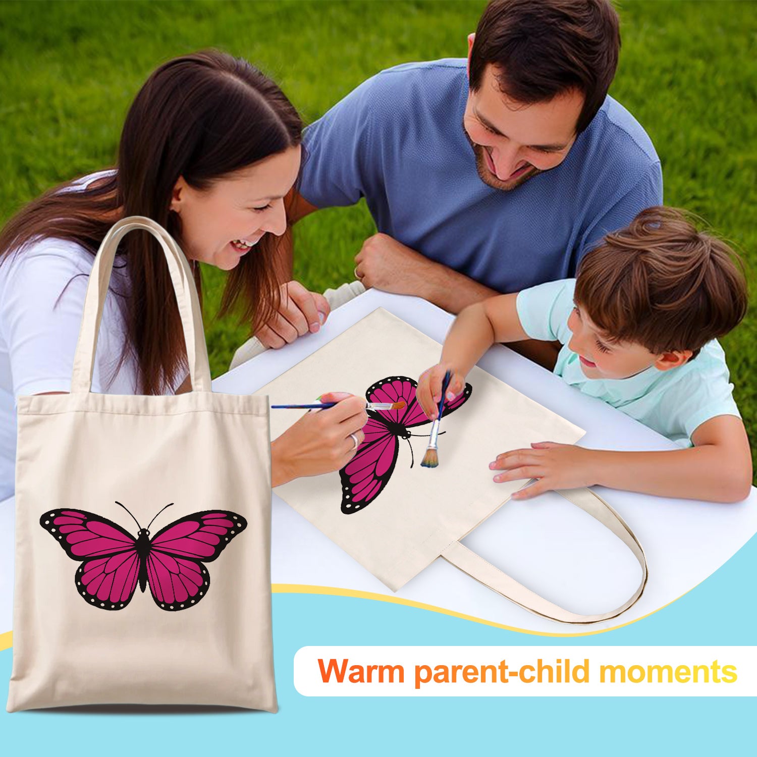 Pink Butterfly Bag -  Paint by Numbers Kit for Adults -  Portrait By Numbers