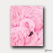 Pink Crane Bird -  Paint by Numbers Kit for Adults -  Portrait By Numbers