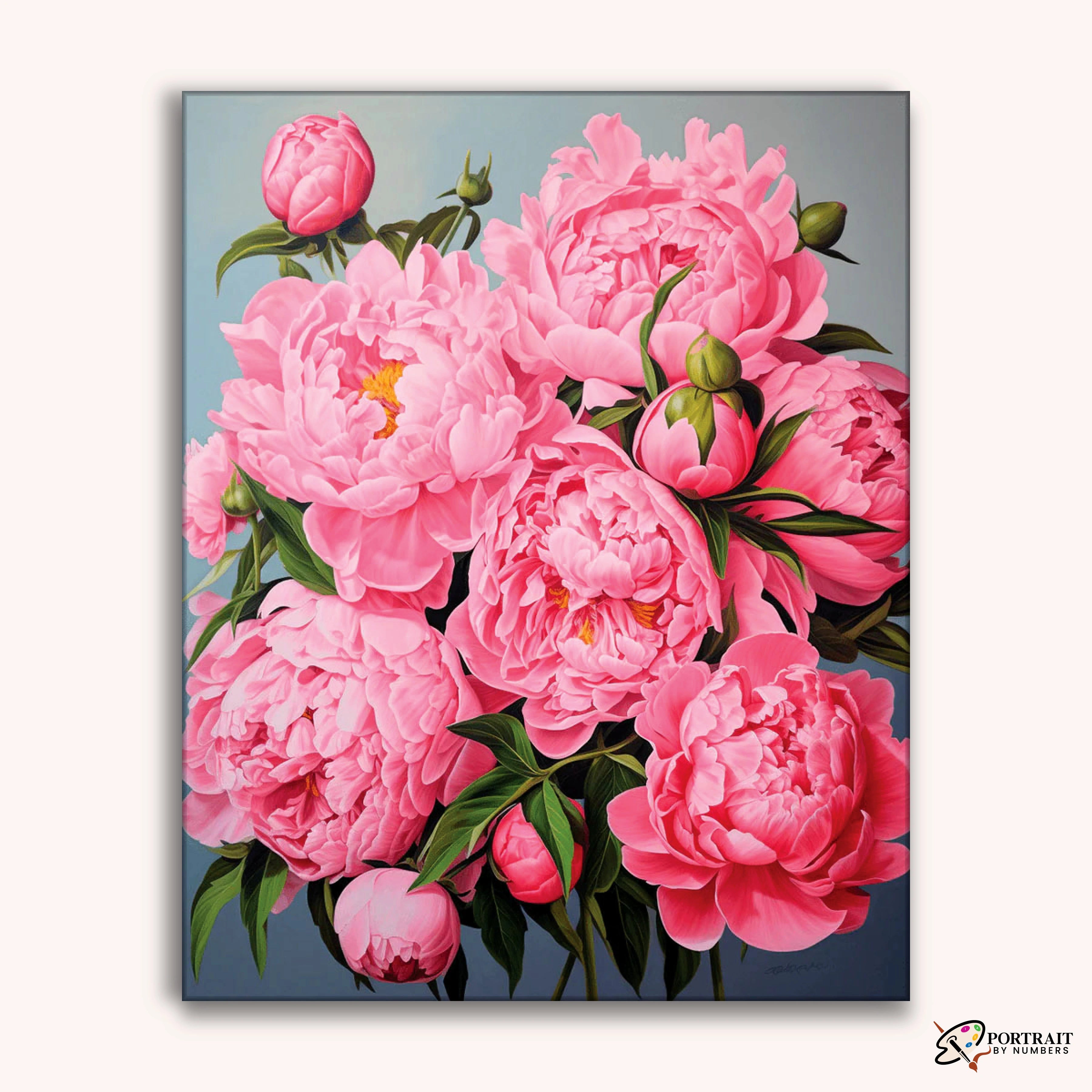 Pink Peony Perfection -  Paint by Numbers Kit for Adults -  Portrait By Numbers