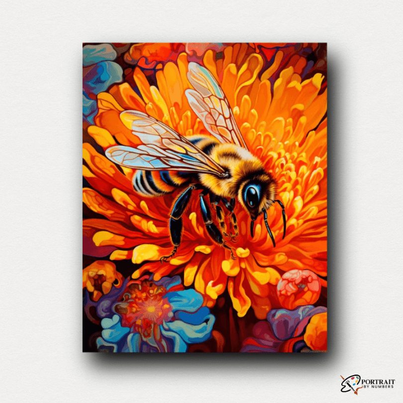 Pollinator's Paradise -  Paint by numbers -  Portrait By Numbers