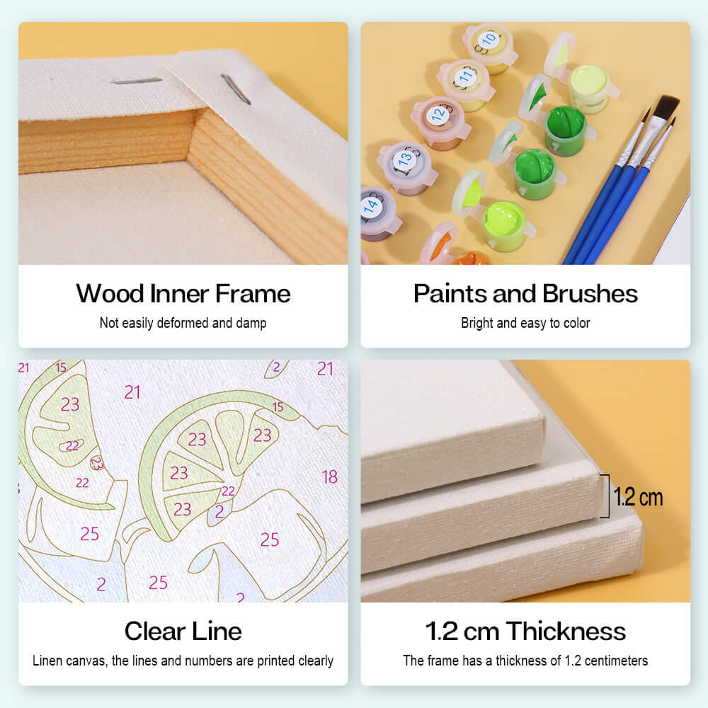 Pop Pour (Set of 6) -  Paint by numbers Kit -  Portrait By Numbers