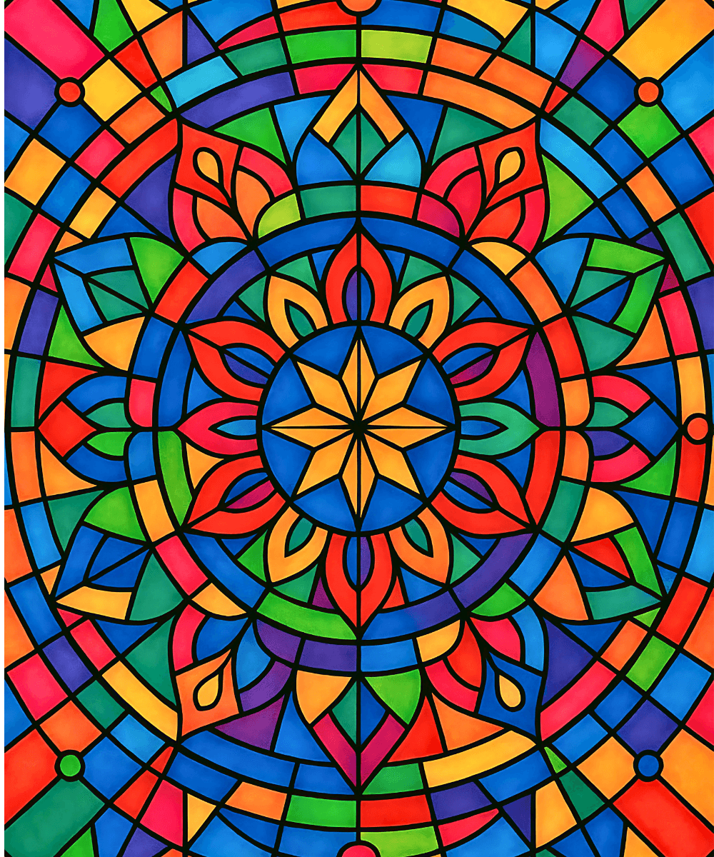 Prism Lotus (Mandala) -  Paint by numbers Kit -  Portrait By Numbers