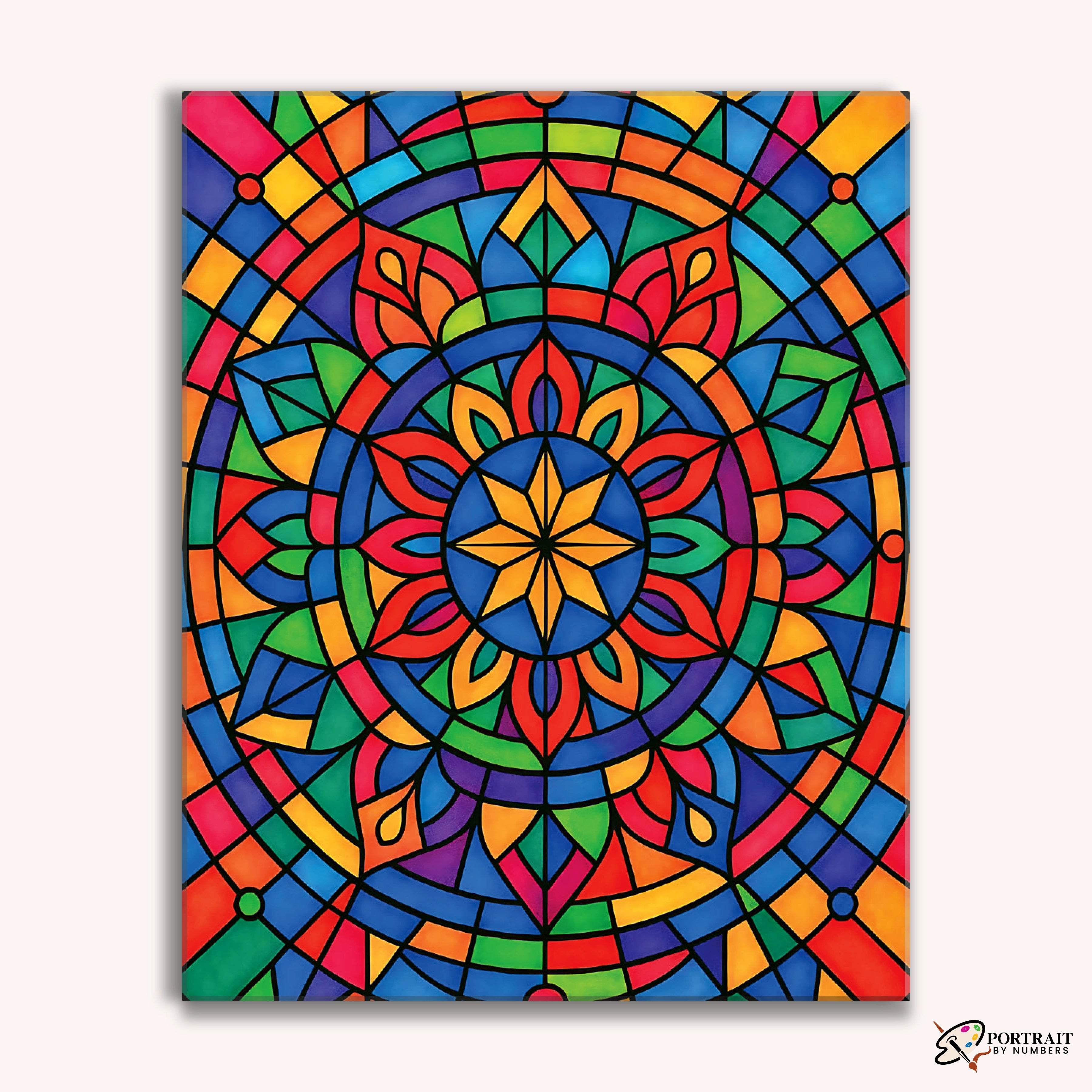 Prism Lotus (Mandala) -  Paint by Numbers Kit for Adults -  Portrait By Numbers
