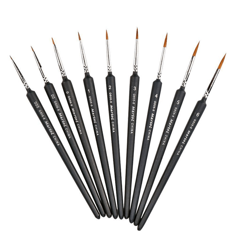 Professional Detail Brushes (9-Pack) -  Paint by numbers -  Portrait By Numbers