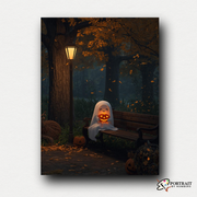 Pumpkin Glow Ghost -  Paint by numbers Kit -  Portrait By Numbers