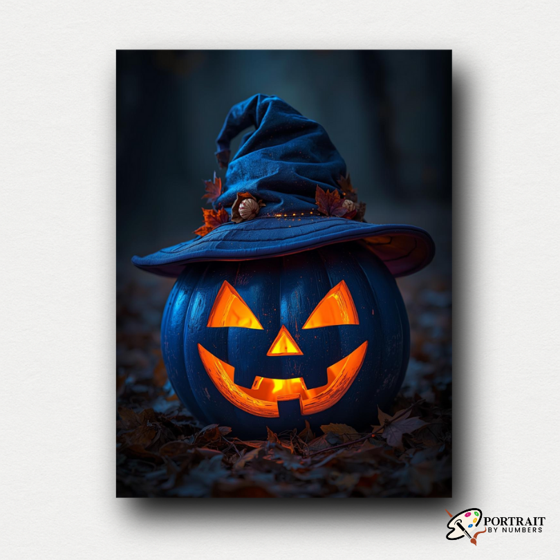 Pumpkin Spell -  Paint by numbers Kit -  Portrait By Numbers