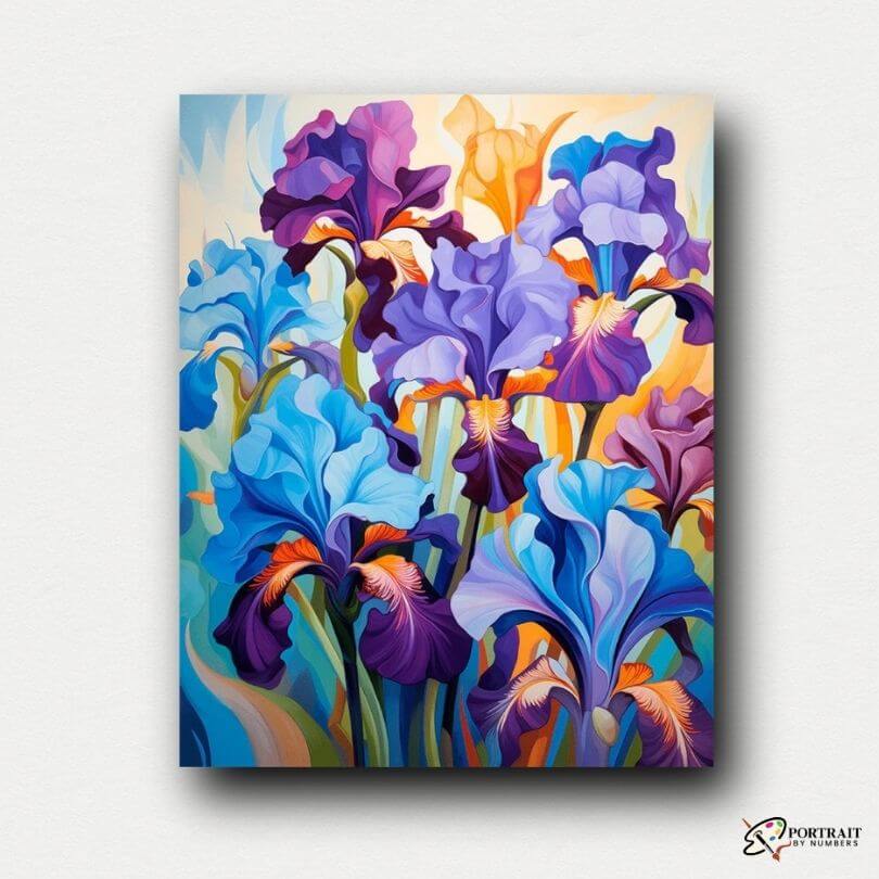 Purple View -  Paint by numbers -  Portrait By Numbers