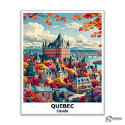 Quebec Travel Poster -  Paint by Numbers Kit for Adults -  Portrait By Numbers