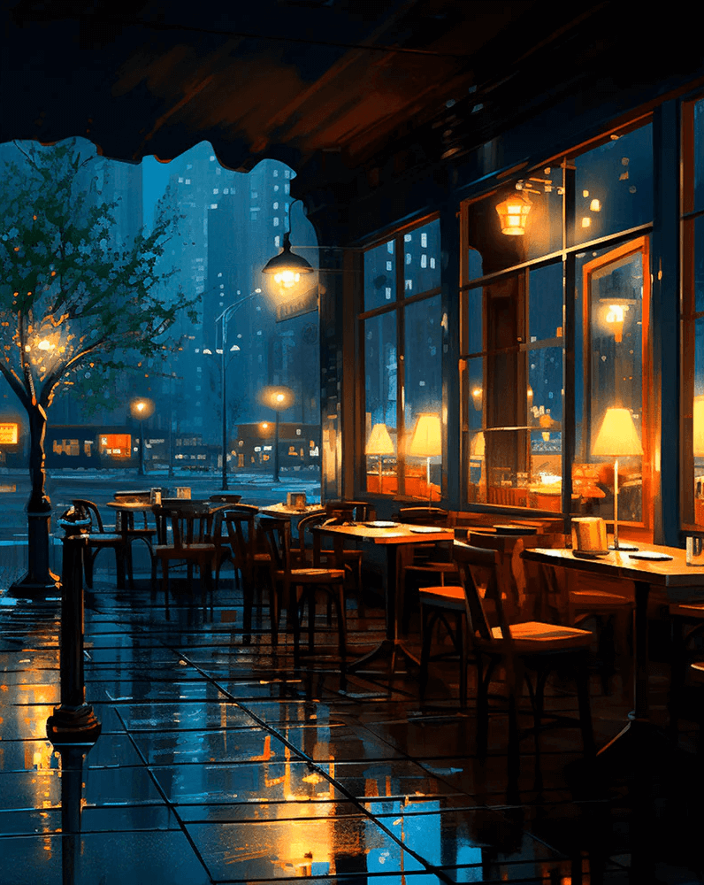 Quiet Urban Evening -  Paint by numbers -  Portrait By Numbers