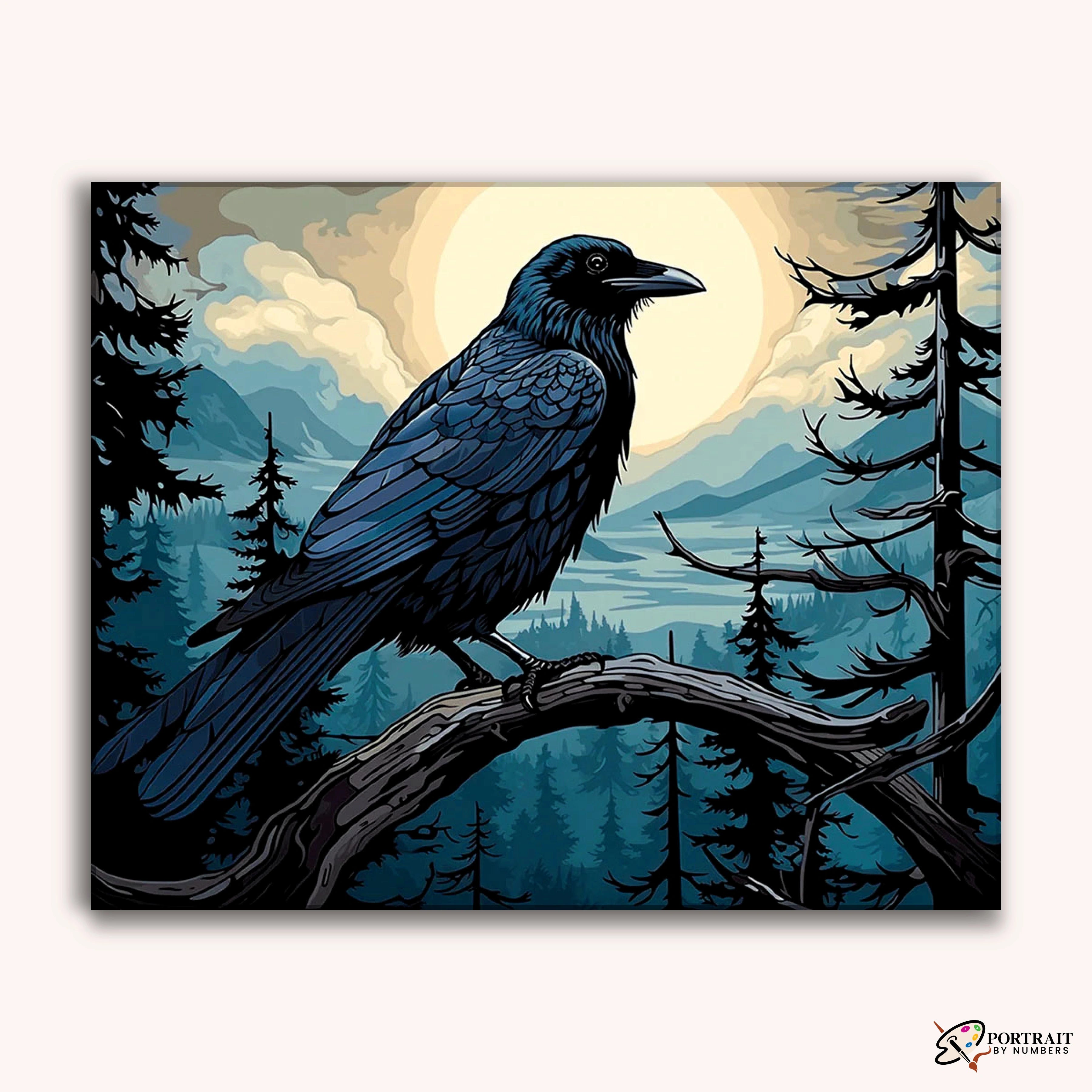 Raven's Lookout -  Paint by Numbers Kit for Adults -  Portrait By Numbers