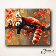 Relaxed Red Panda -  Paint by Numbers Kit for Adults -  Portrait By Numbers