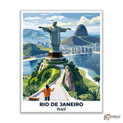 Rio De Janeiro Travel Poster -  Paint by Numbers Kit for Adults -  Portrait By Numbers