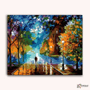Romantic Walk in the Rain -  Paint by Numbers Kit for Adults -  Portrait By Numbers