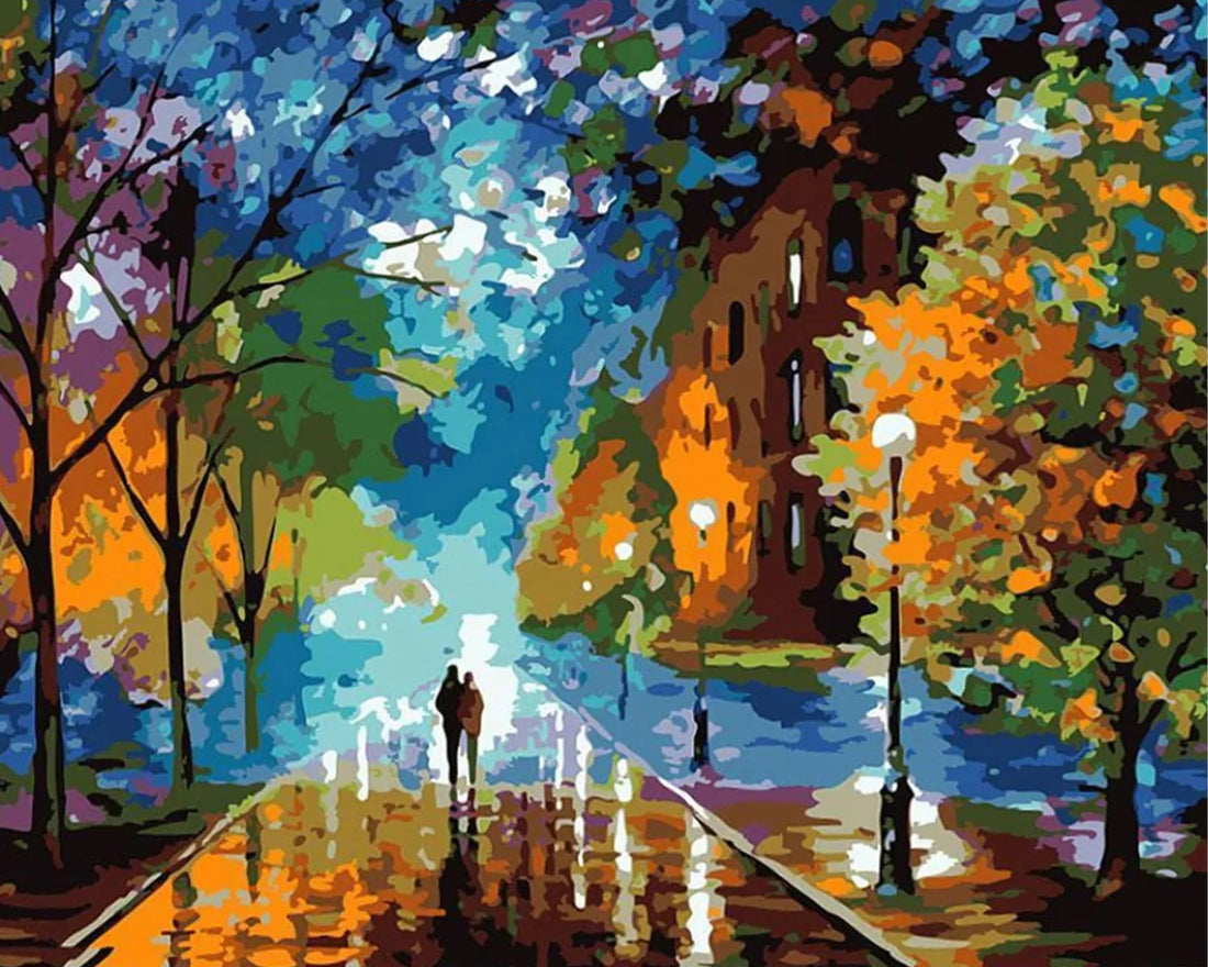 Romantic Walk in the Rain