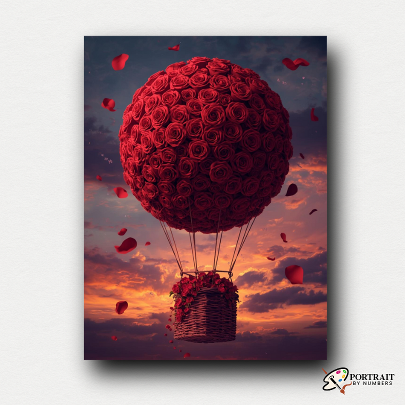 Rose Horizon -  Paint by numbers Kit -  Portrait By Numbers