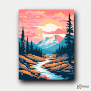 Rose Sky River -  Paint by Numbers Kit for Adults -  Portrait By Numbers