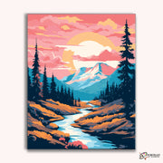 Rose Sky River -  Paint by Numbers Kit for Adults -  Portrait By Numbers