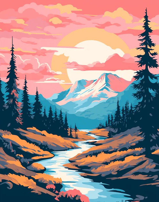 Rose Sky River