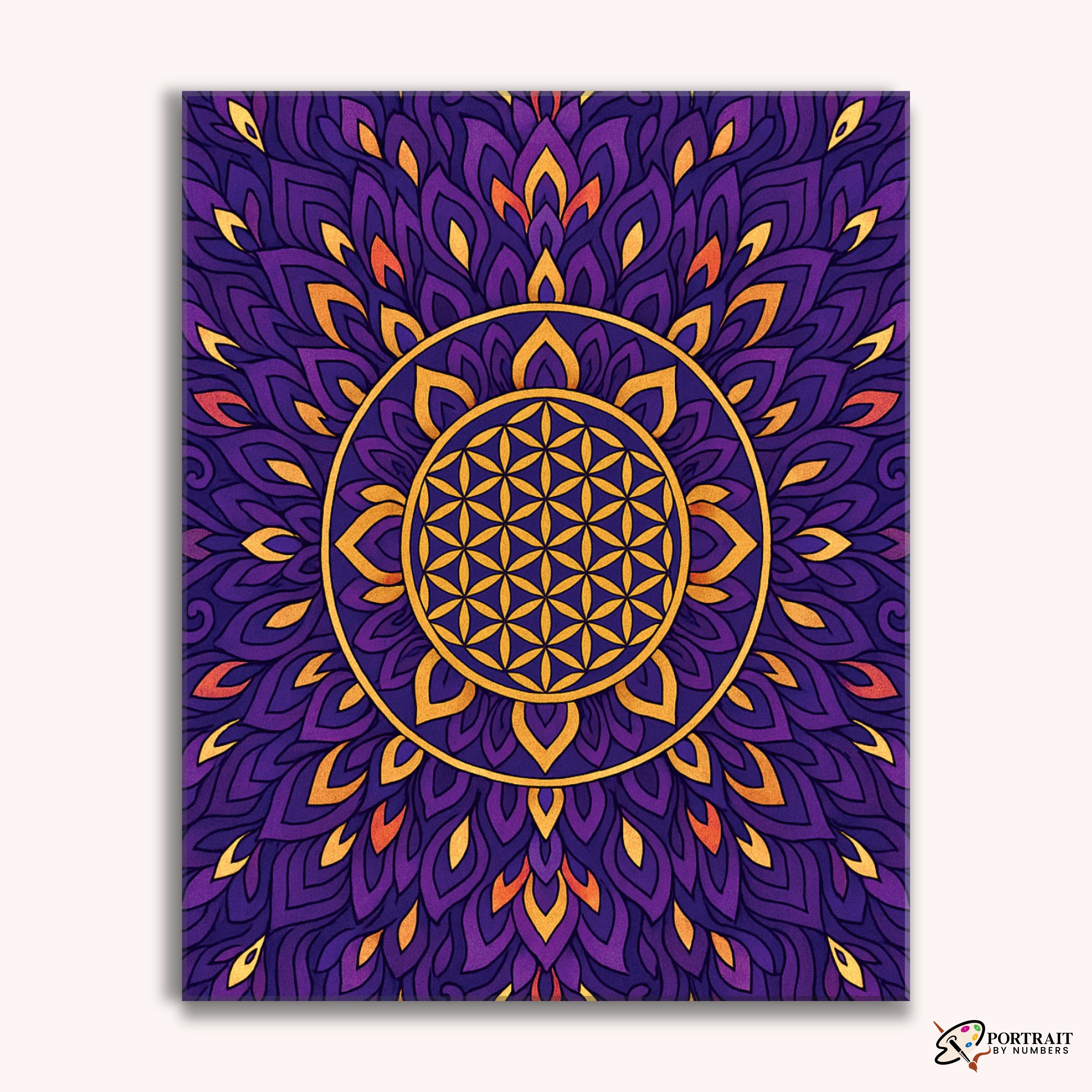 Royal Bloom (Mandala) -  Paint by Numbers Kit for Adults -  Portrait By Numbers