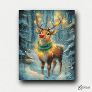 Rudolph Winter Glow -  Paint by Numbers Kit for Adults | Relaxing DIY Art Gift | -  Portrait By Numbers