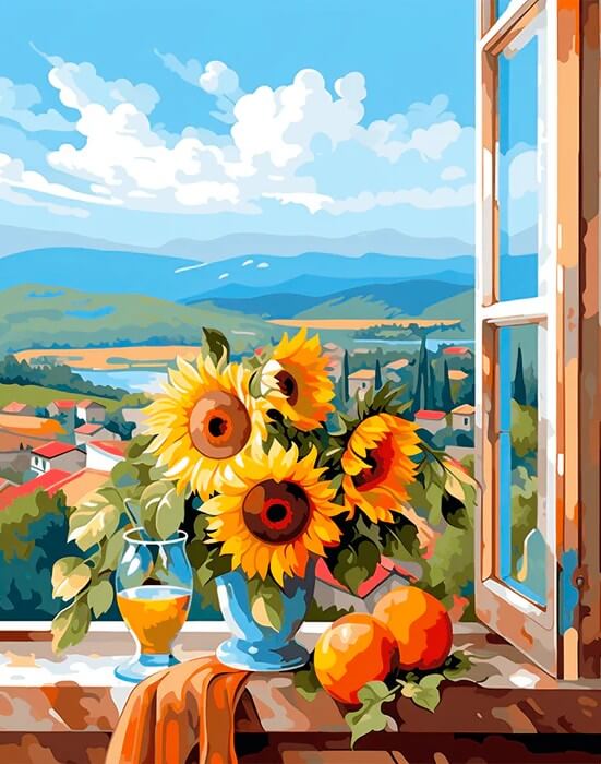 Rural Golden Hour -  Paint by Numbers Kit for Adults -  Portrait By Numbers