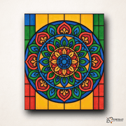 Sacred Window (Mandala) -  Paint by numbers Kit -  Portrait By Numbers