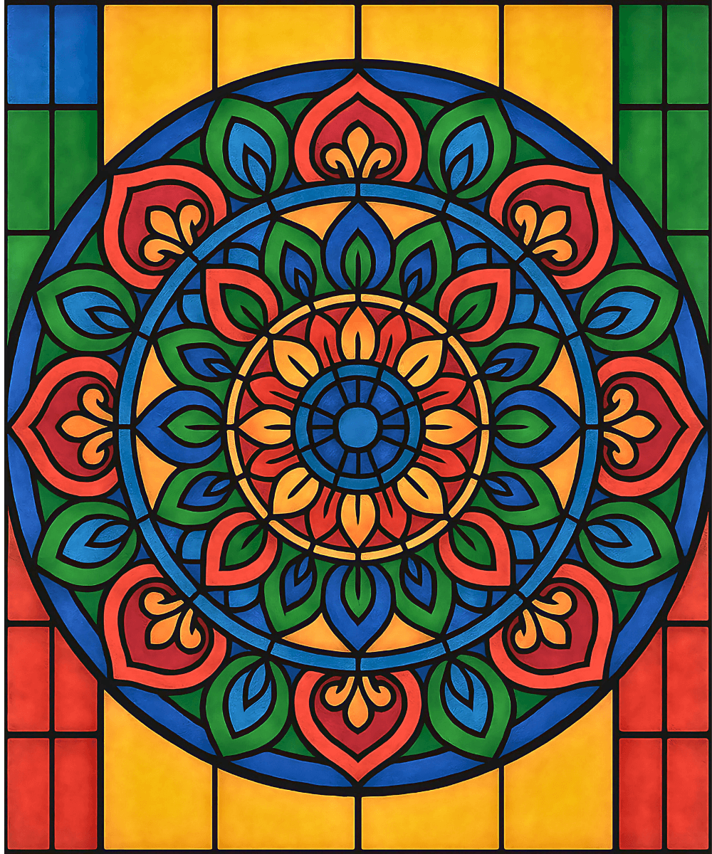Sacred Window (Mandala) -  Paint by numbers Kit -  Portrait By Numbers