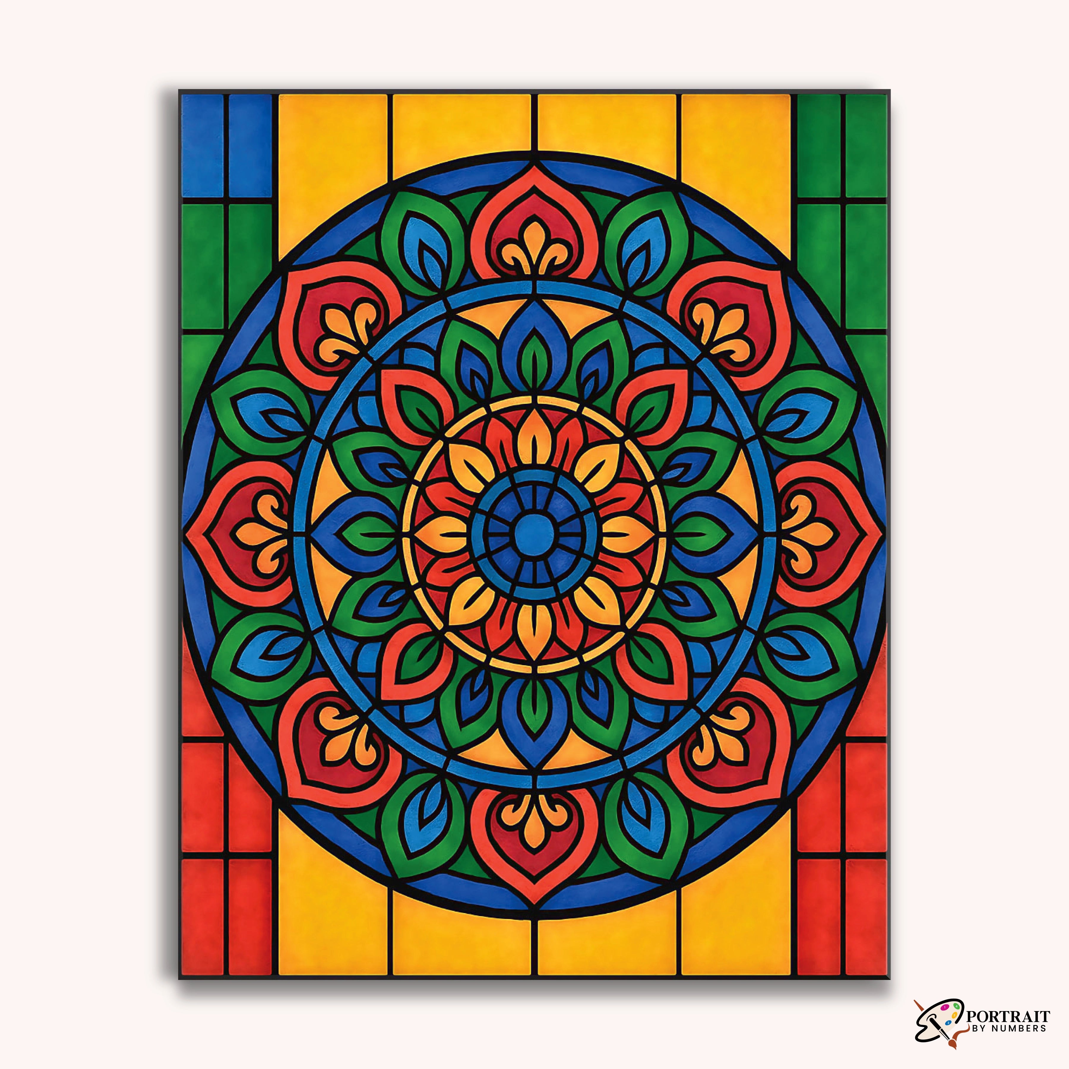 Sacred Window (Mandala) -  Paint by Numbers Kit for Adults -  Portrait By Numbers