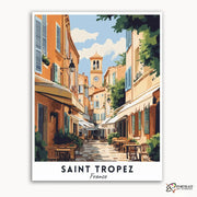 Saint Tropez - Travel Poster -  Paint by Numbers Kit for Adults -  Portrait By Numbers