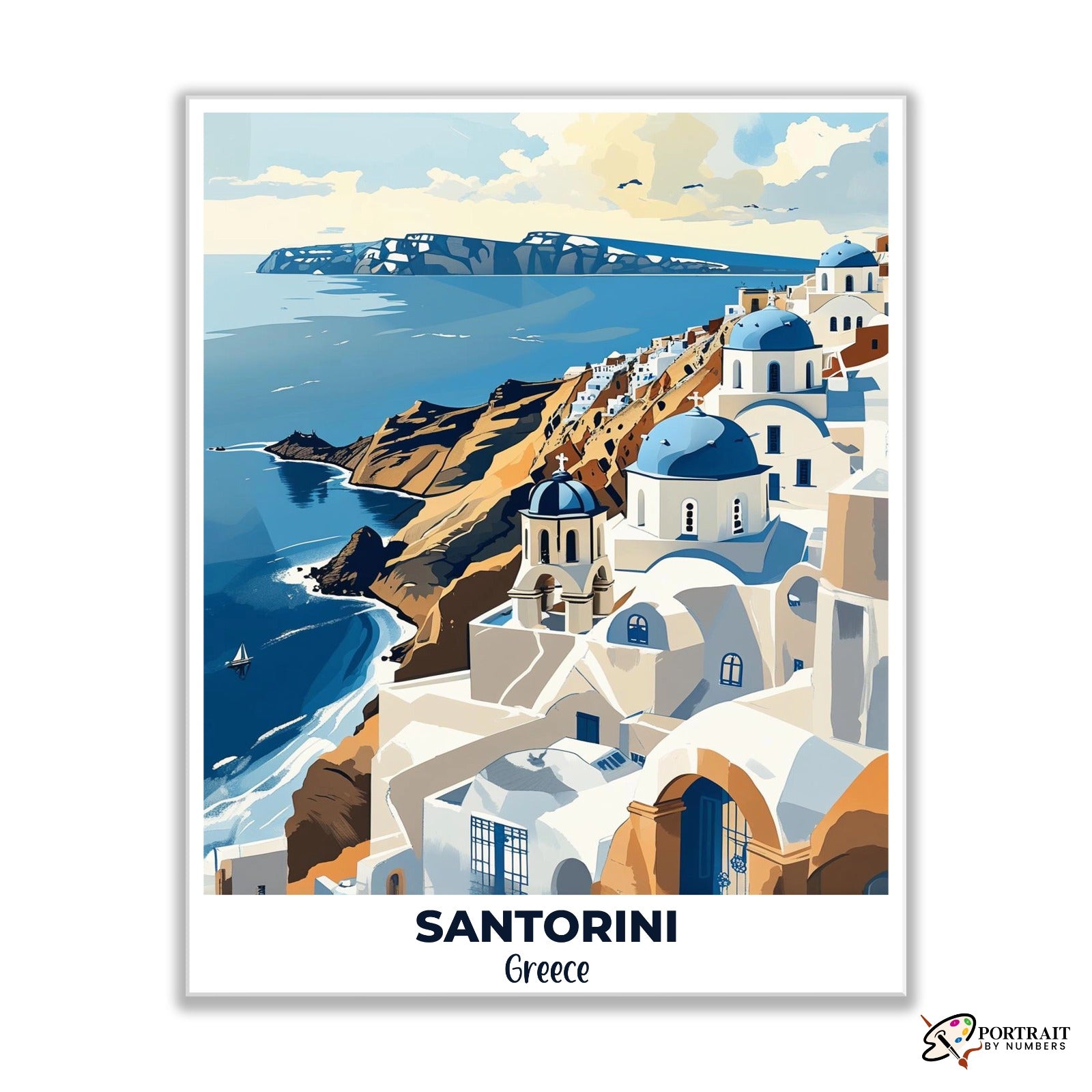 Santorini Travel Poster