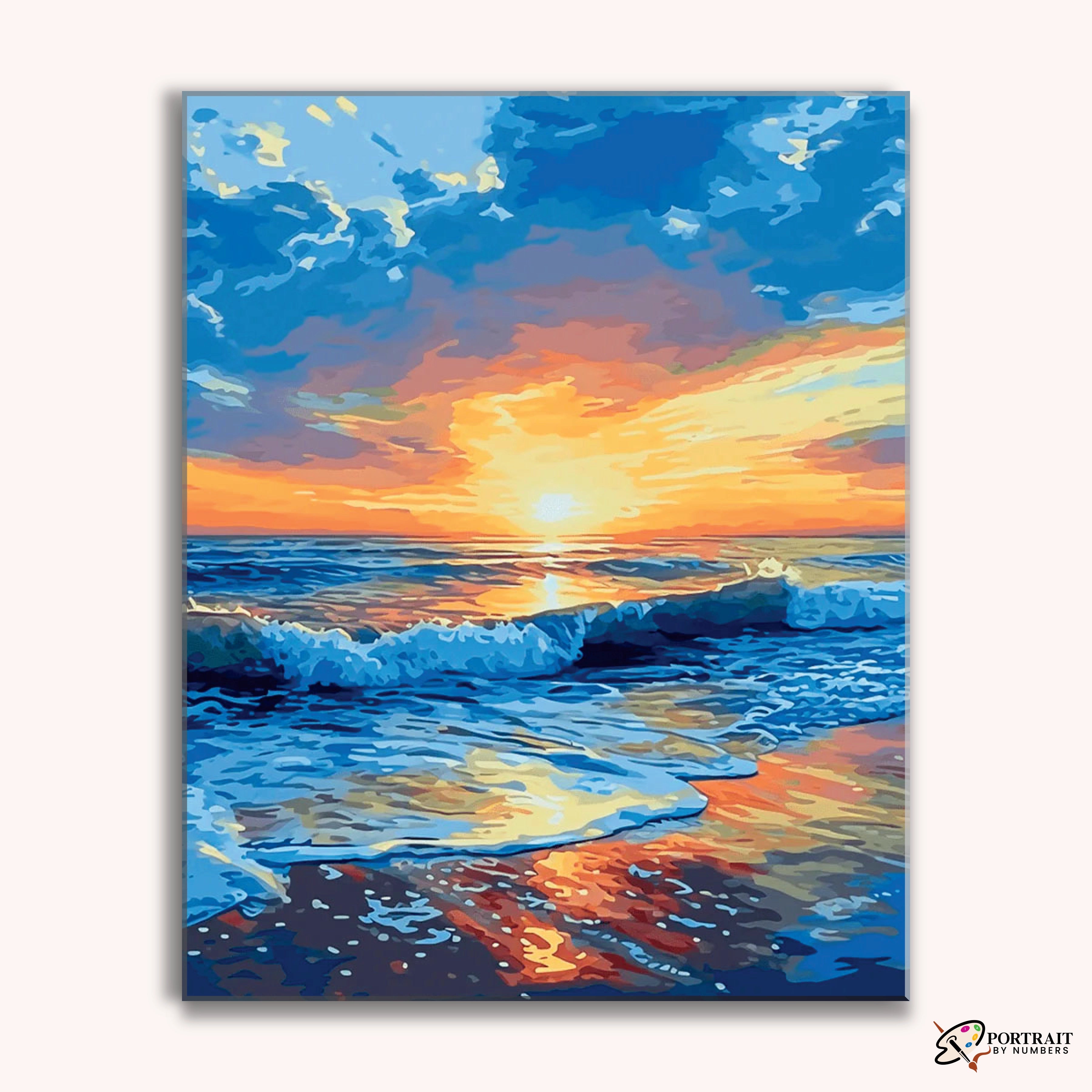 Seaside Dusk -  Paint by Numbers Kit for Adults -  Portrait By Numbers