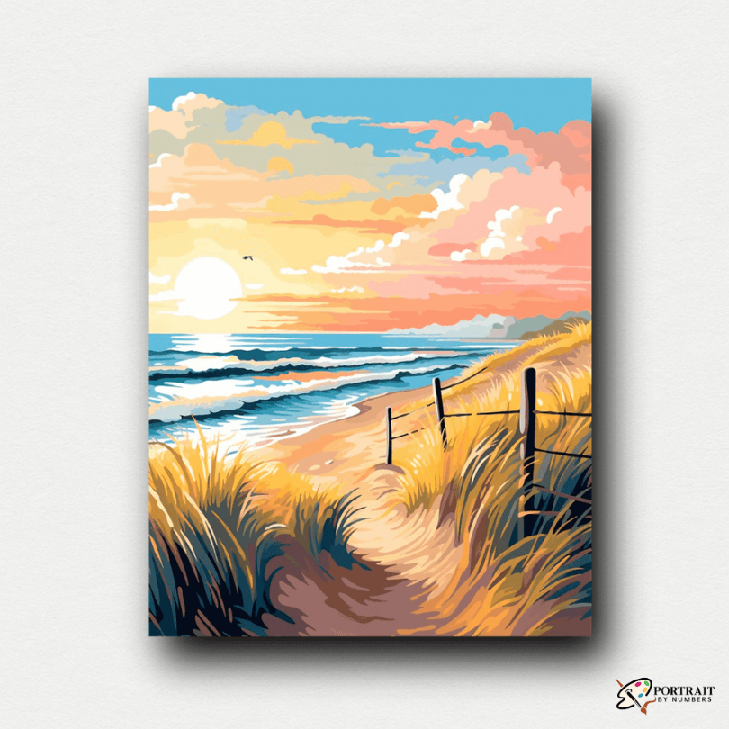 Seaside Stroll -  Paint by numbers -  Portrait By Numbers