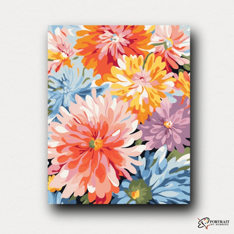 Sensational Bloom -  Paint by numbers Kit -  Portrait By Numbers