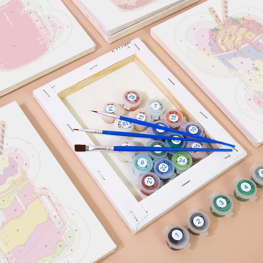 Shake Parade (Set of 6) -  Paint by numbers Kit -  Portrait By Numbers