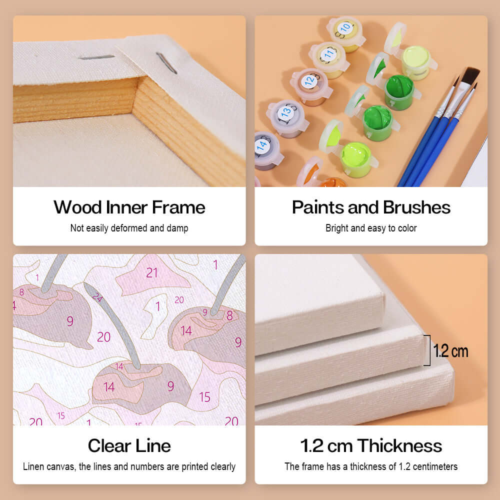Shake Parade (Set of 6) -  Paint by numbers Kit -  Portrait By Numbers