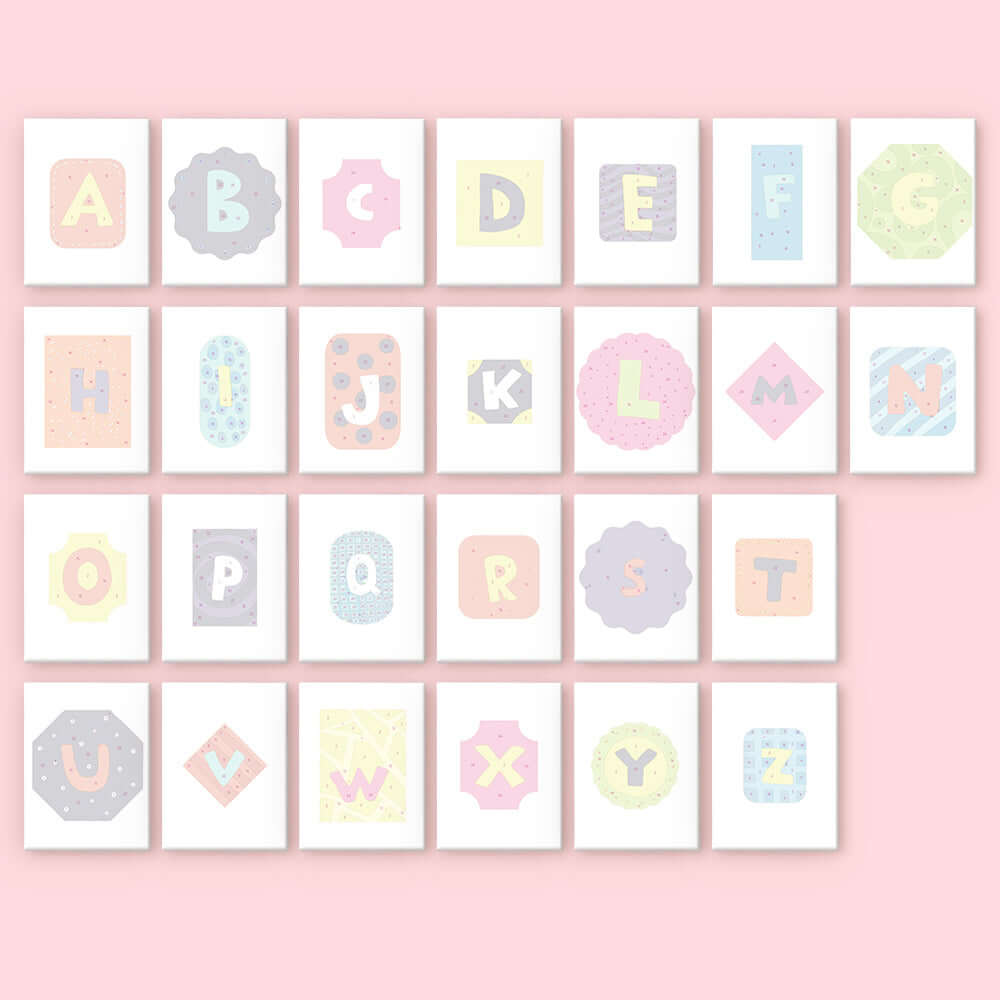 ShapeSet ABCs (Alphabet) -  Paint by numbers Kit -  Portrait By Numbers