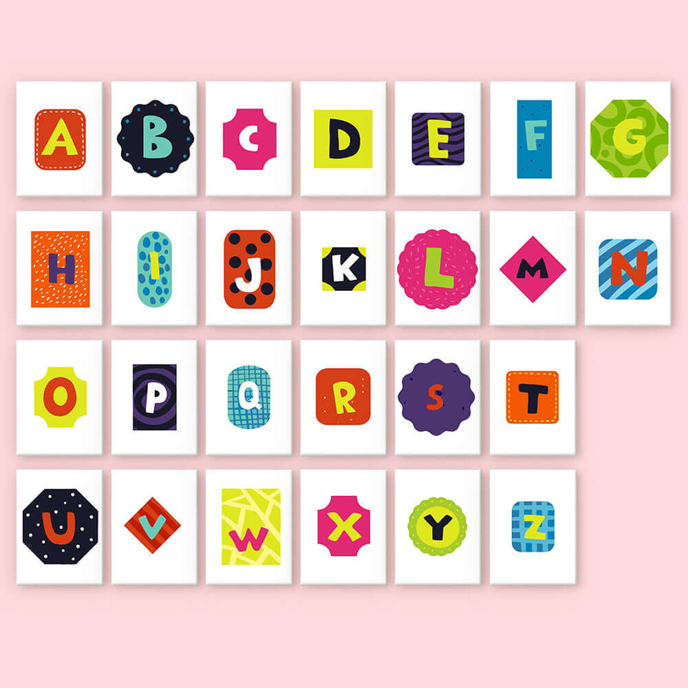 ShapeSet ABCs (Alphabet) -  Paint by numbers Kit -  Portrait By Numbers