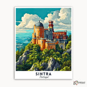 Sintra - Travel Poster -  Paint by Numbers Kit for Adults -  Portrait By Numbers